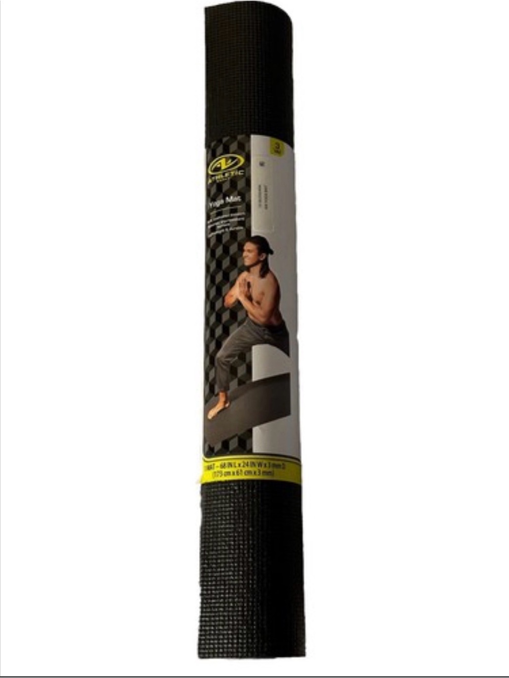 Dynamic Gear Premium Yoga Mat 68” x 24” x 3mm Black | New